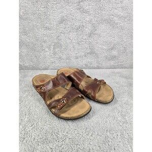 Women's Clarks Unstructured Brown Sandals Shoes 9